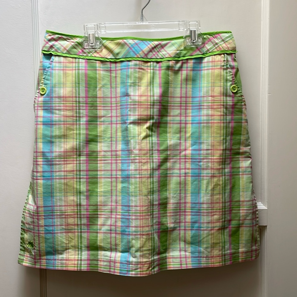 Amazing Lilly Pulitzer white label plaid skort sz 8